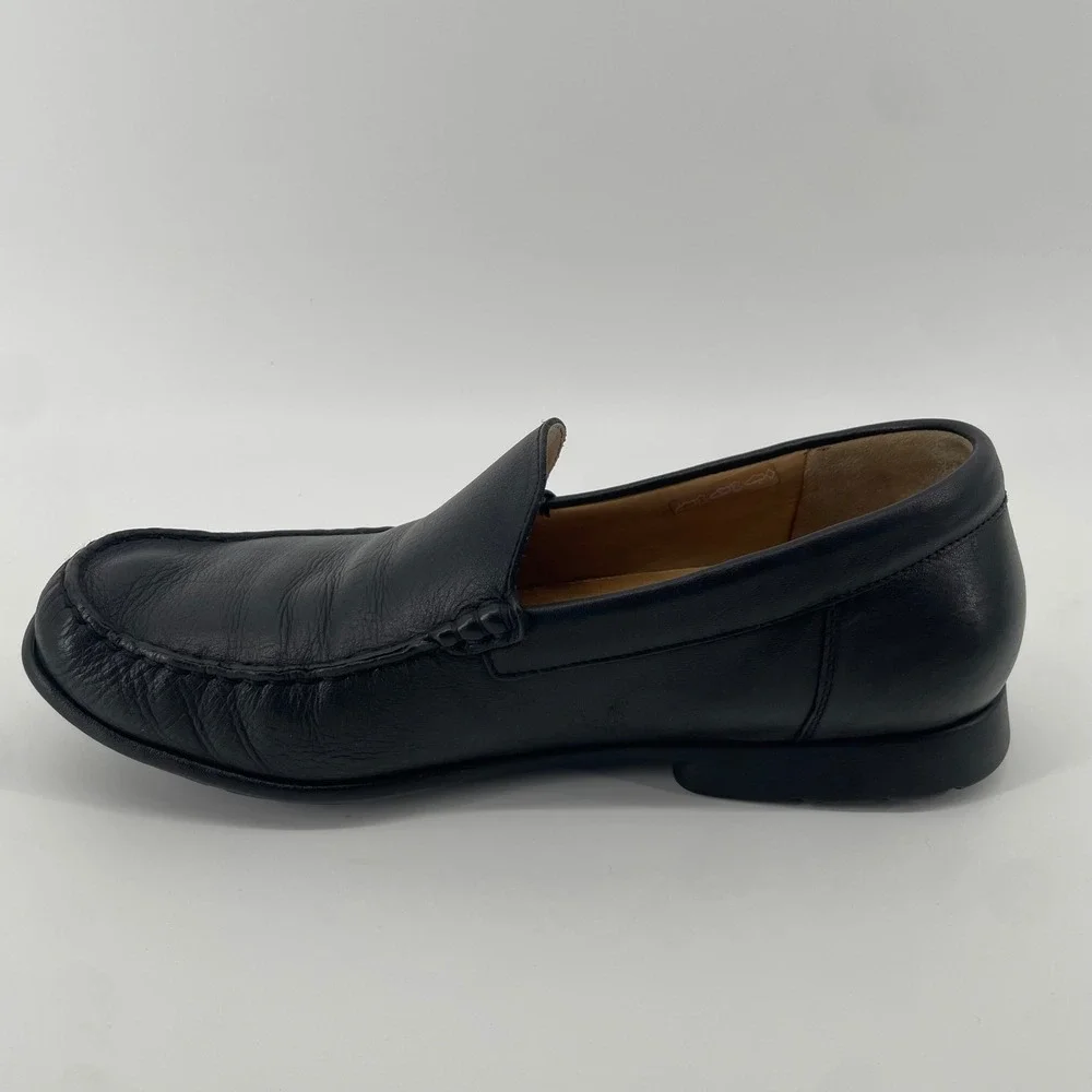 Mephisto Loafers Mens 8.5 Black Leather Cool-Air Slip On Moc Toe 54214 067